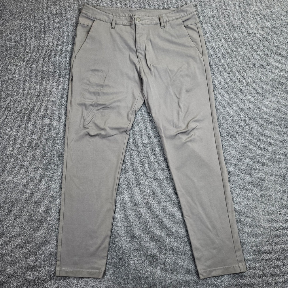 BYLT Premium Basics Everyday Pant 2.0 Men's XL Charcoal Grey Tapered Chino 38x30